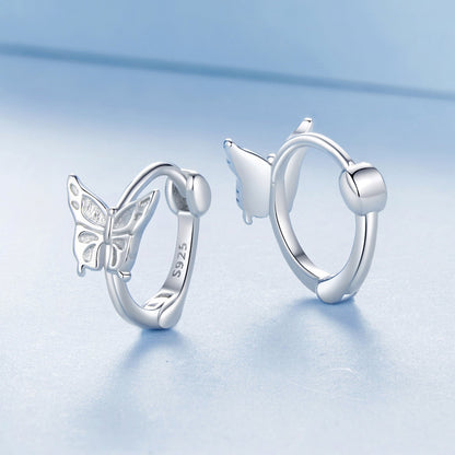 Sterling Silver White Gold Plated Earrings