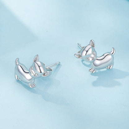 Sterling Silver Platinum Plated Earrings