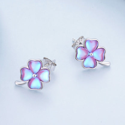 Sterling Silver Transparent Glass Earrings