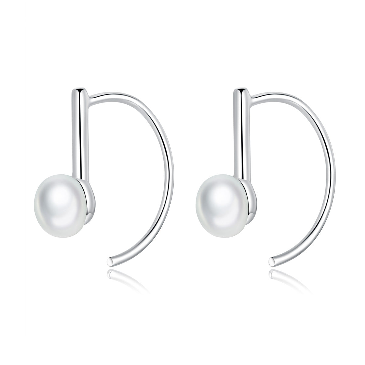 Sterling Silver Rose Gold Plated Bead Earrings