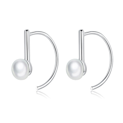 Sterling Silver Rose Gold Plated Bead Earrings