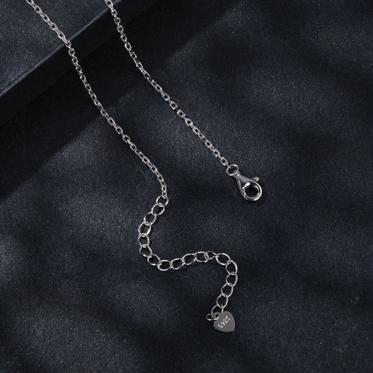 Sterling Silver Moissanite and CZ Pavé Pendant Necklace