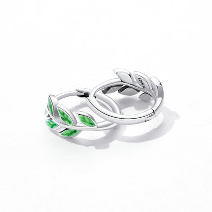 Sterling Silver Enamel Oxidized Earrings