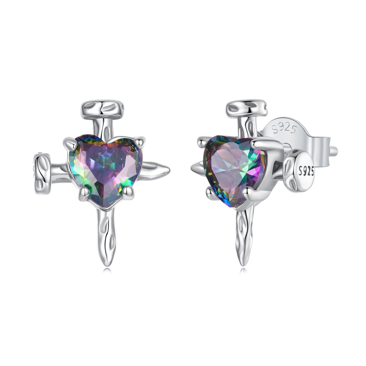 Sterling Silver Glass Earrings