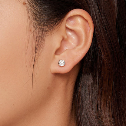 Sterling Silver Moissanite Stud Earrings