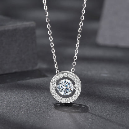 Sterling Silver Moissanite Pendant Necklace