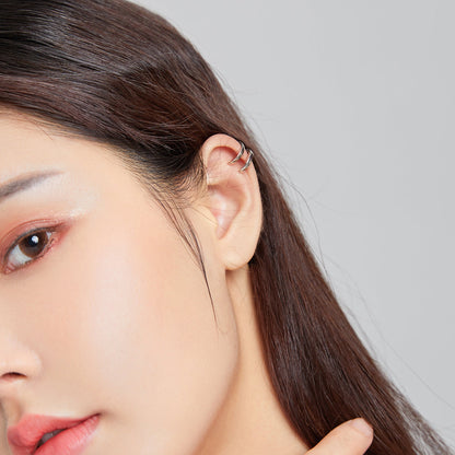 Sterling Silver Platinum-Plated Earrings