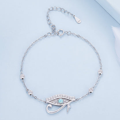 Sterling Silver Translucent Opal and CZ Pavé Bracelet