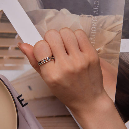 Sterling Silver Pavé Cubic Zirconia Ring