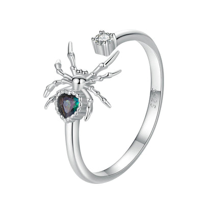 Sterling Silver White Gold Plated Pavé CZ Ring