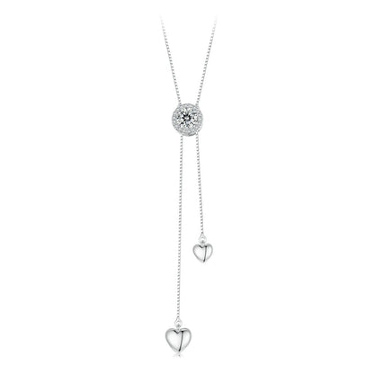 White Gold Plated Moissanite Pavé Necklace