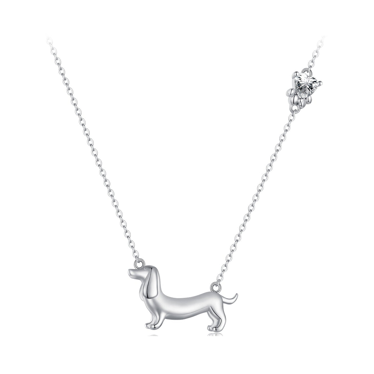 Sterling Silver CZ Pendant Necklace