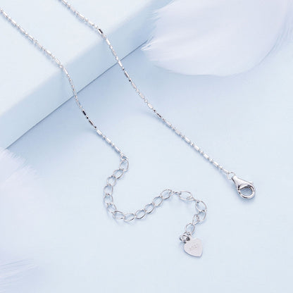 Sterling Silver Pavé Cubic Zirconia Necklace