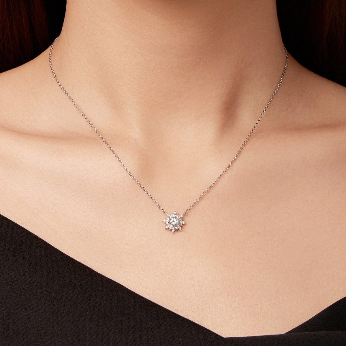 Sterling Silver Moissanite Necklace