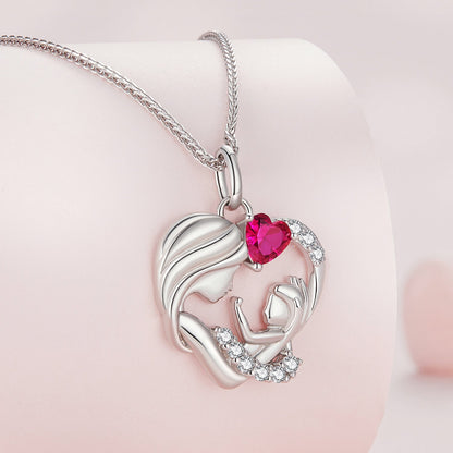 Sterling Silver Pavé CZ Pendant Necklace