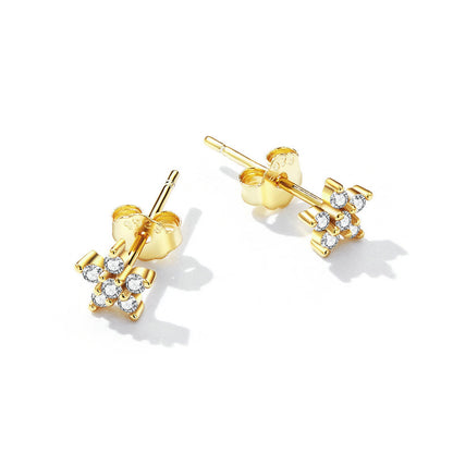 Sterling Silver CZ Pavé Earrings