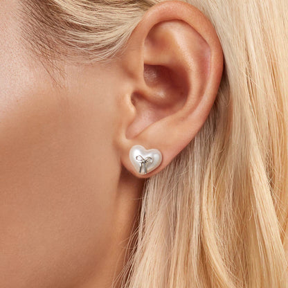 Sterling Silver Shell Pearl Drop Earrings