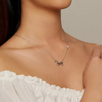 Sterling Silver CZ Pendant Necklace