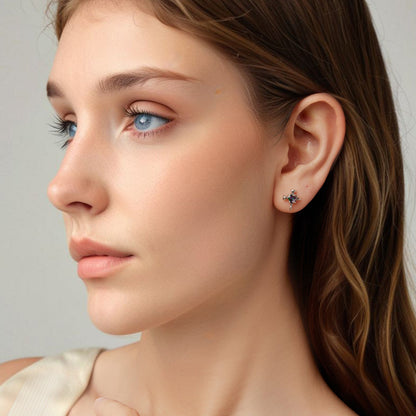 Sterling Silver Glass Earrings