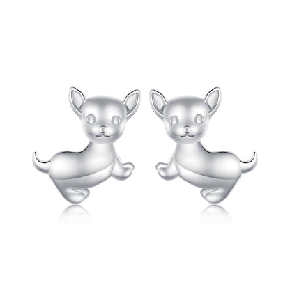 Sterling Silver Platinum Plated Earrings