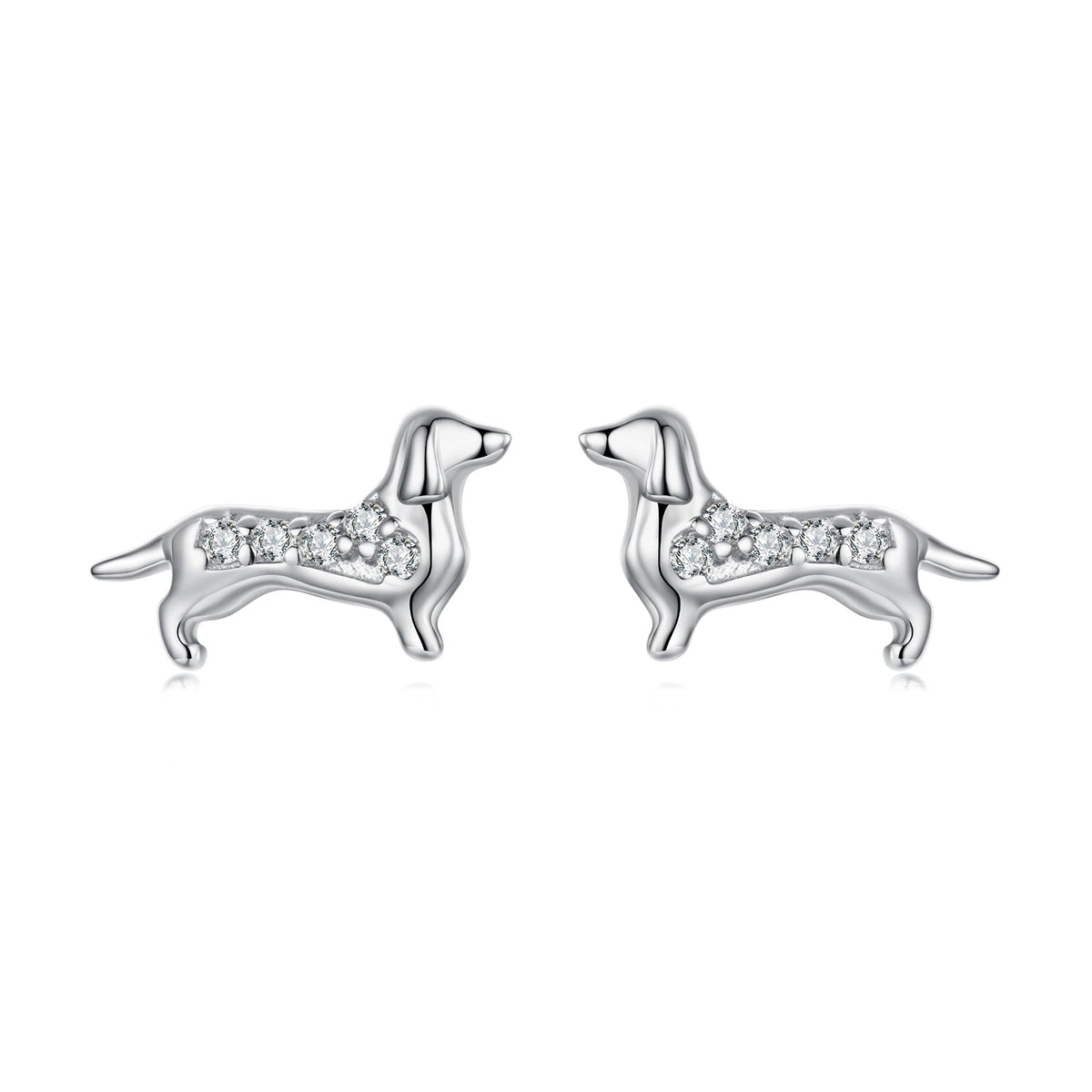 UndeniablyLuxe Fine Jewelry Pavé Cubic Zirconia White Gold Plated Earrings