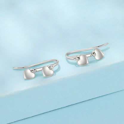 Sterling Silver Oxidized Drop Earrings