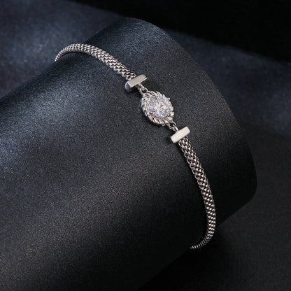 White Gold Plated Moissanite Bracelet