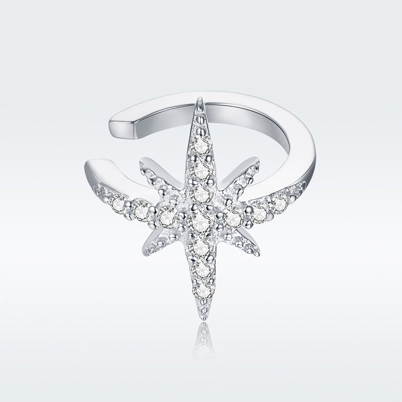 Sterling Silver CZ Pavé Hoop Earrings
