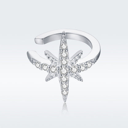 Sterling Silver CZ Pavé Hoop Earrings