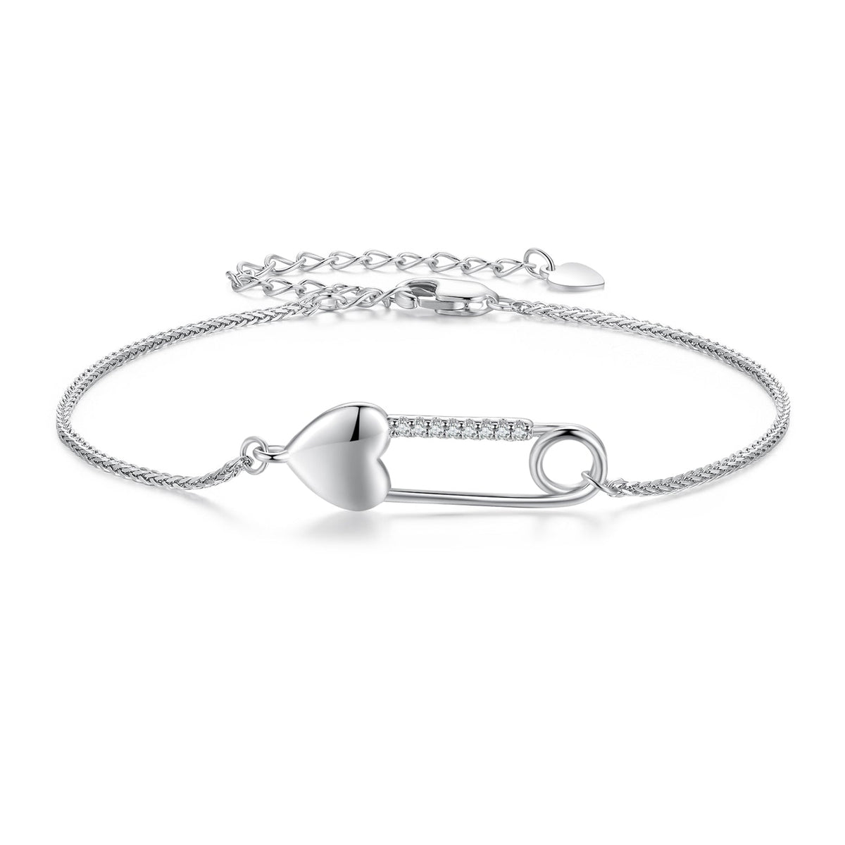 Sterling Silver Cubic Zirconia Pendant Bracelet