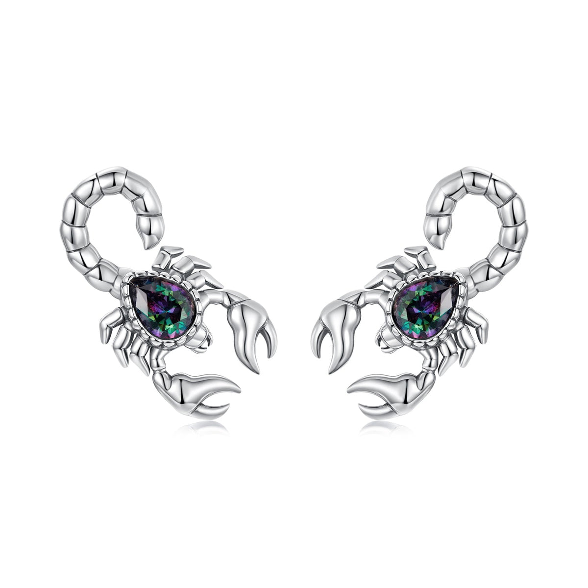 Sterling Silver Oxidized Pavé CZ Earrings