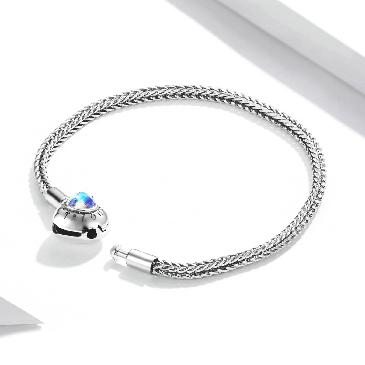 Sterling Silver Moonstone Charm Bracelet