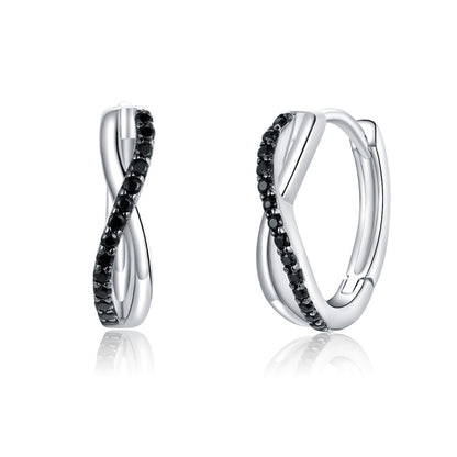 Sterling Silver CZ Pavé Earrings