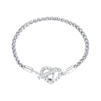 Platinum Plated Sterling Silver 3.0mm Bracelet