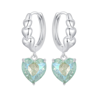 Sterling Silver Transparent Glass Earrings