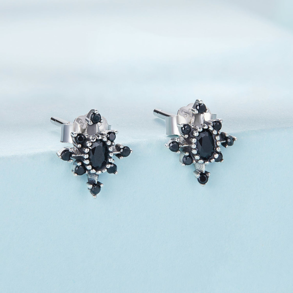 Sterling Silver Pavé Cubic Zirconia Earrings