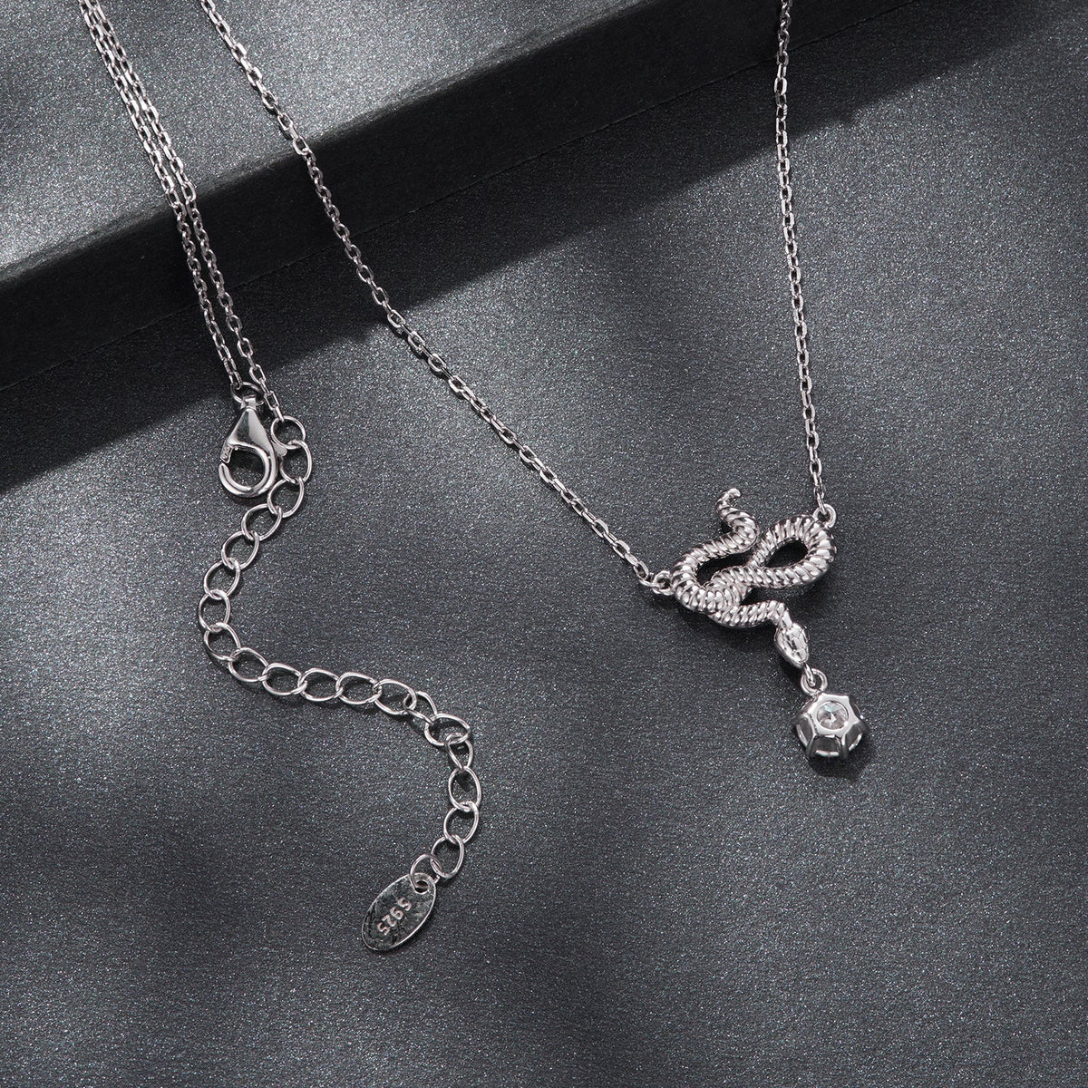 Sterling Silver Moissanite and CZ Pavé Necklace