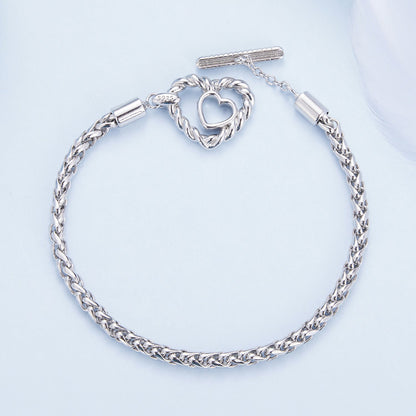 Platinum Plated Sterling Silver 3.0mm Bracelet