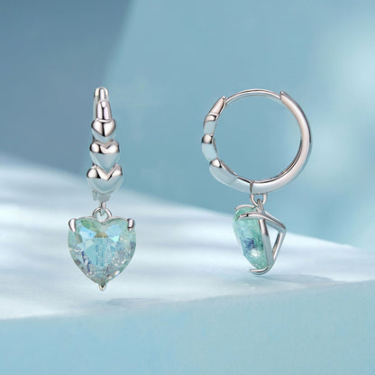 Sterling Silver Transparent Glass Earrings
