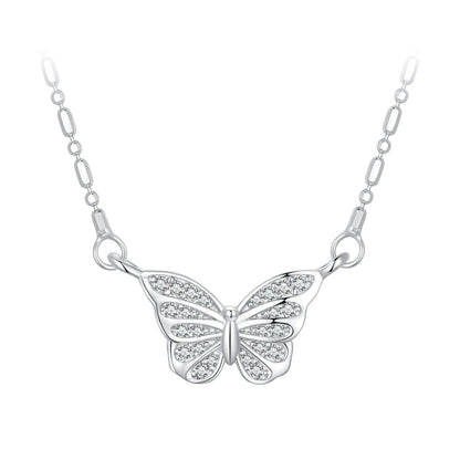 Sterling Silver Pavé Cubic Zirconia Necklace