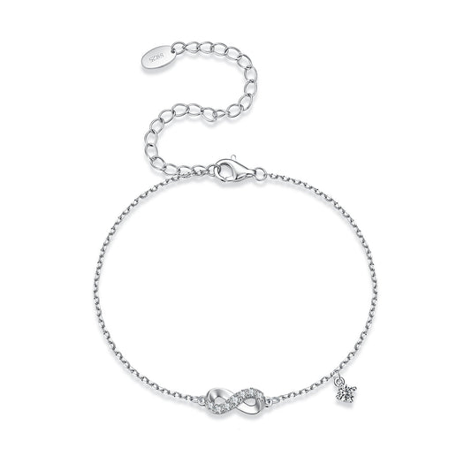 Sterling Silver Moissanite Station Bracelet