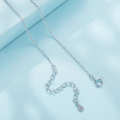 Sterling Silver Cubic Zirconia Rose Gold and Platinum Finish Necklace