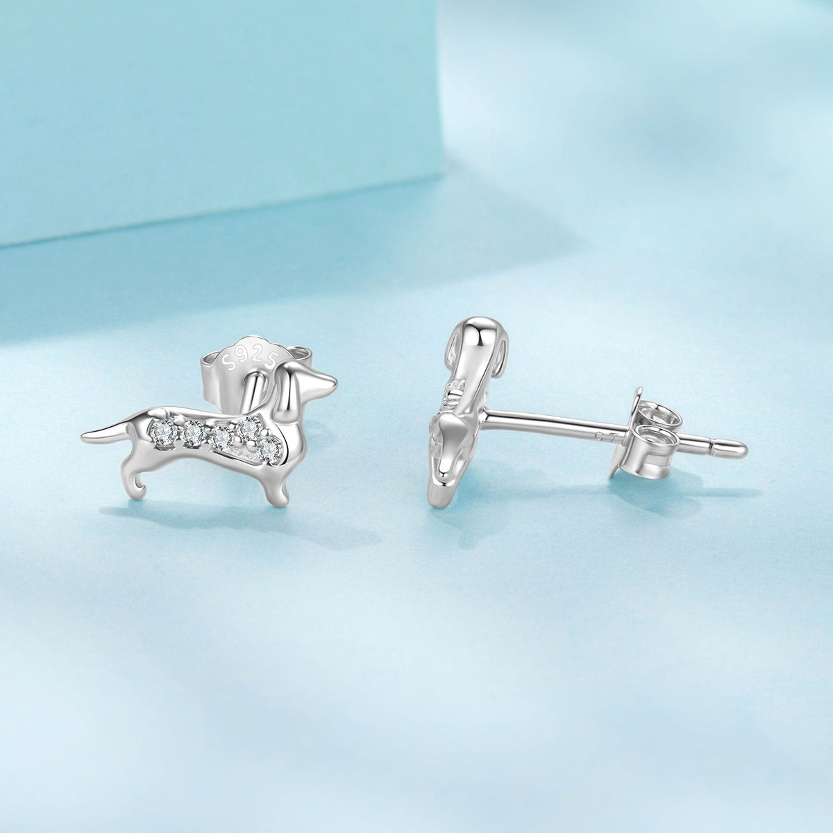 UndeniablyLuxe Fine Jewelry Pavé Cubic Zirconia White Gold Plated Earrings