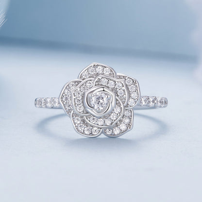 Sterling Silver Pavé Cubic Zirconia Ring