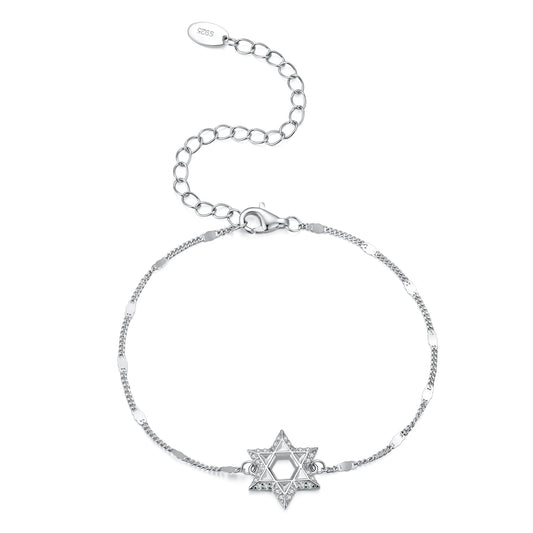 White Gold-Plated Sterling Silver Cubic Zirconia Pavé Bracelet