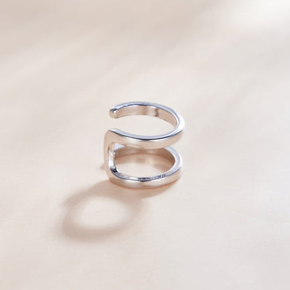Sterling Silver Platinum-Plated Earrings