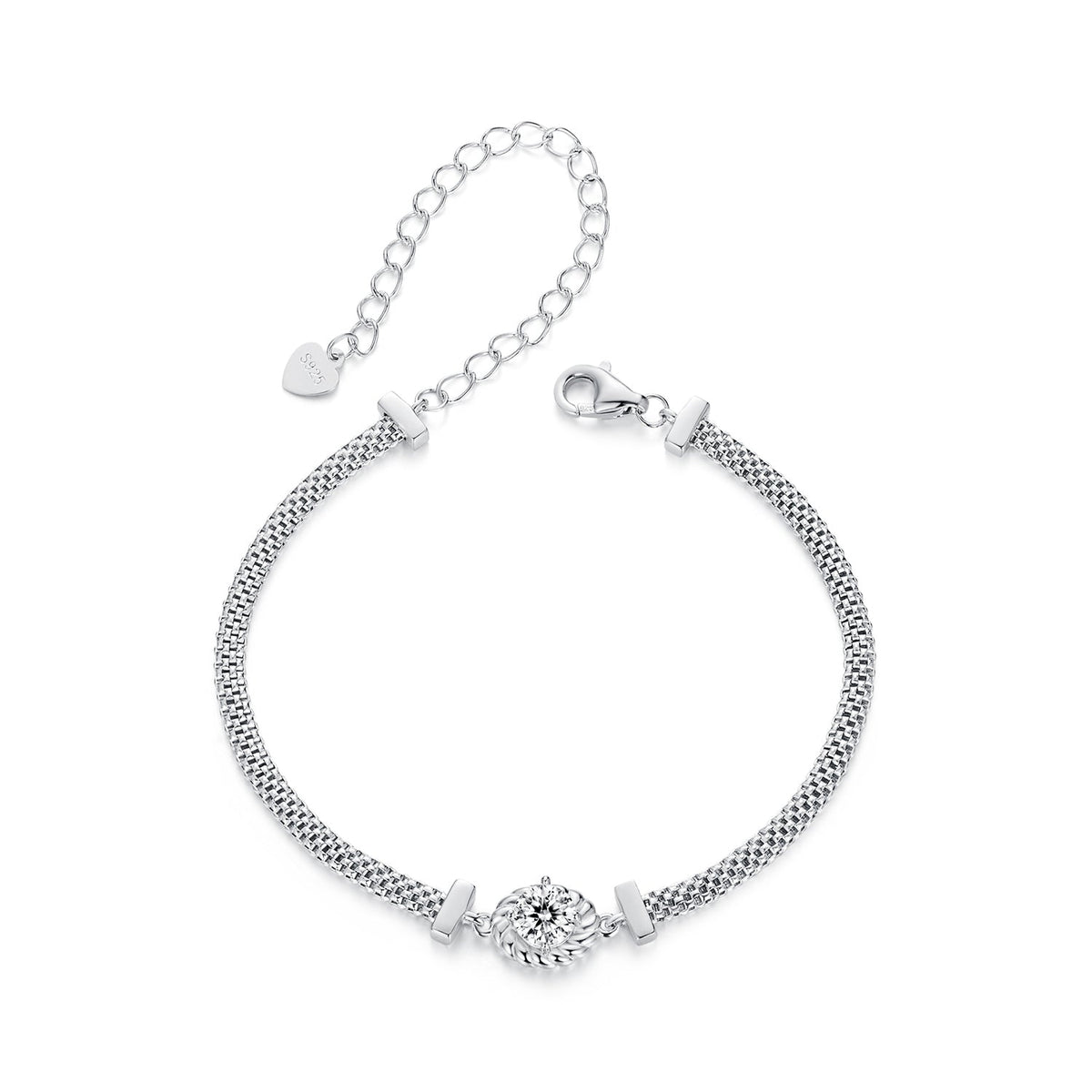 White Gold Plated Moissanite Bracelet
