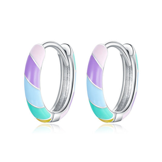 Sterling Silver Enamel Earrings