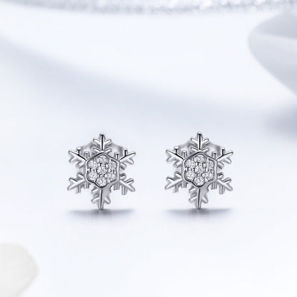 Sterling Silver CZ Pavé Stud Earrings