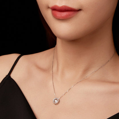 Sterling Silver Moissanite Pendant Necklace